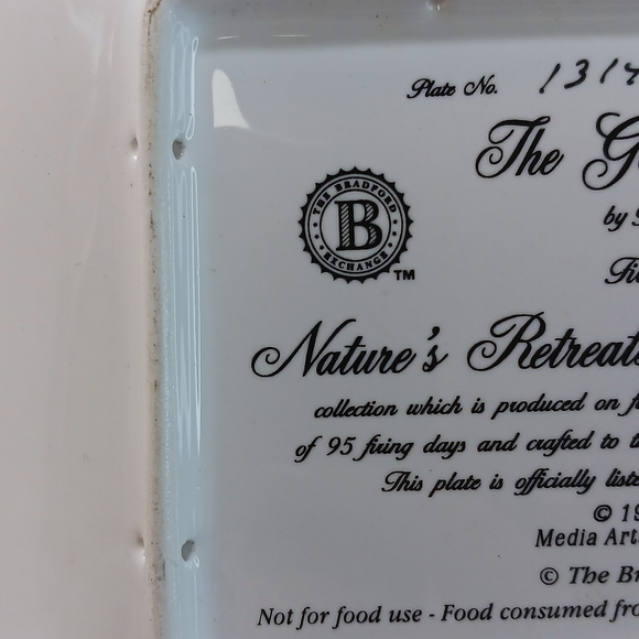 Thomas Kinkade Nature's Retreat Ceramic Decorative Hanging Plate - Picture 6 of 12